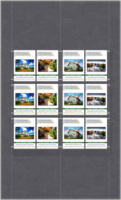 A4 Poster display kit - Portrait double width holders