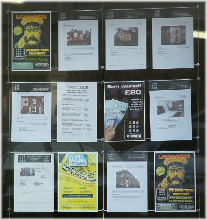 Hook-on poster window display