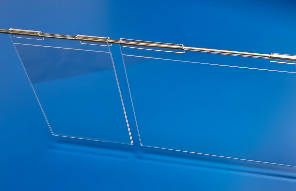 Acrylic hook-on poster holders