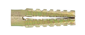 Metal wall plug for attaching clamps and stand-offs to the wall
