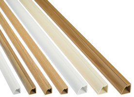 Quarter circle plastic covers for electrical wiring