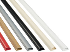 Half round plastic covers for electrical wiring