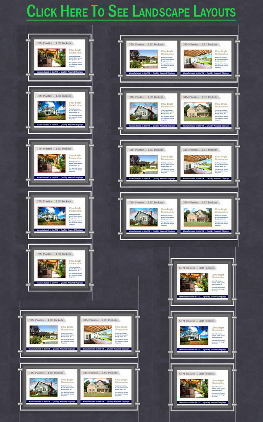 LED Illuminated Light Pockets - Landscape Layouts Category Selection