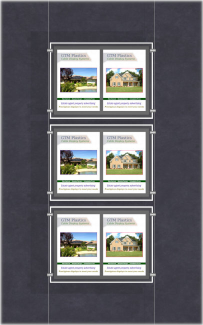 LED Window & wall poster display - 2x3 Portrait