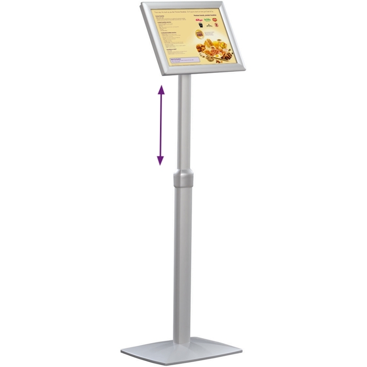 Sloping acrylic poster holder